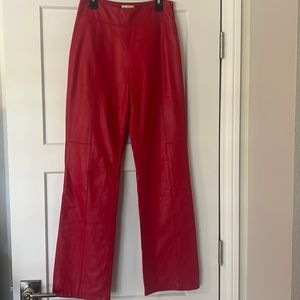 Halogen Red Leather Pants.  Sz 4